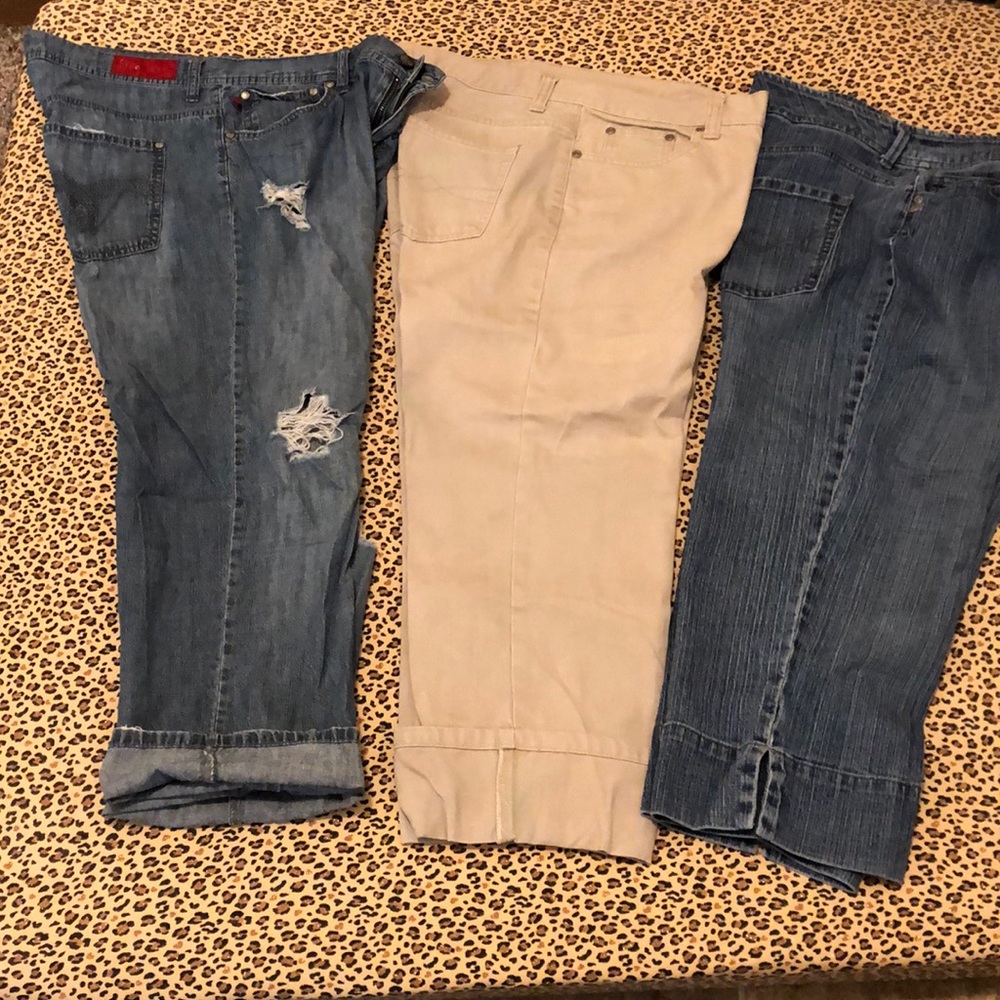 Three pairs of capris a bundle deal